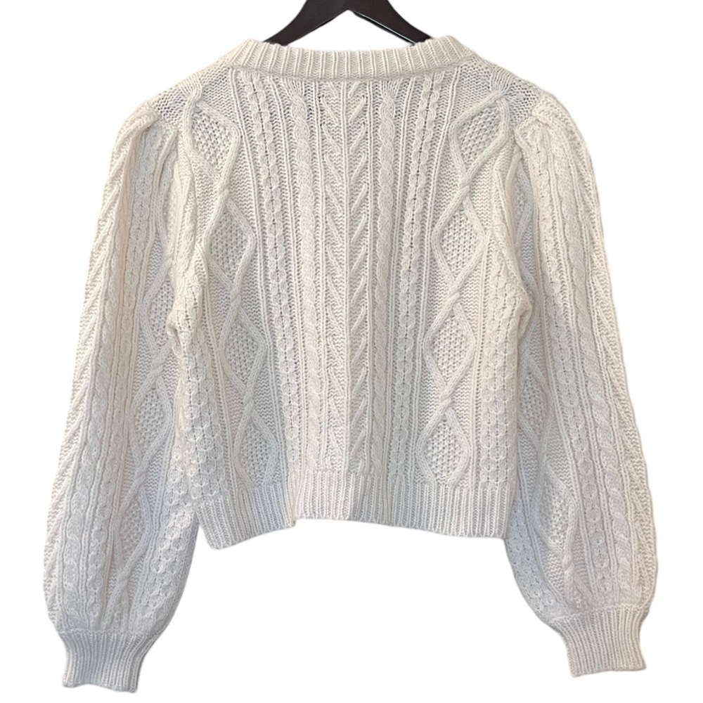 The Westside Cable-Knit Cardigan Alpaca Blend Sweater Sz XS - Picture 2 of 8